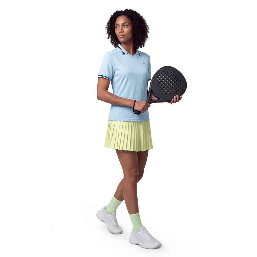 Polo de padel manches courtes femme Acapulco-W Light Blue Bleu Pâle 3/8