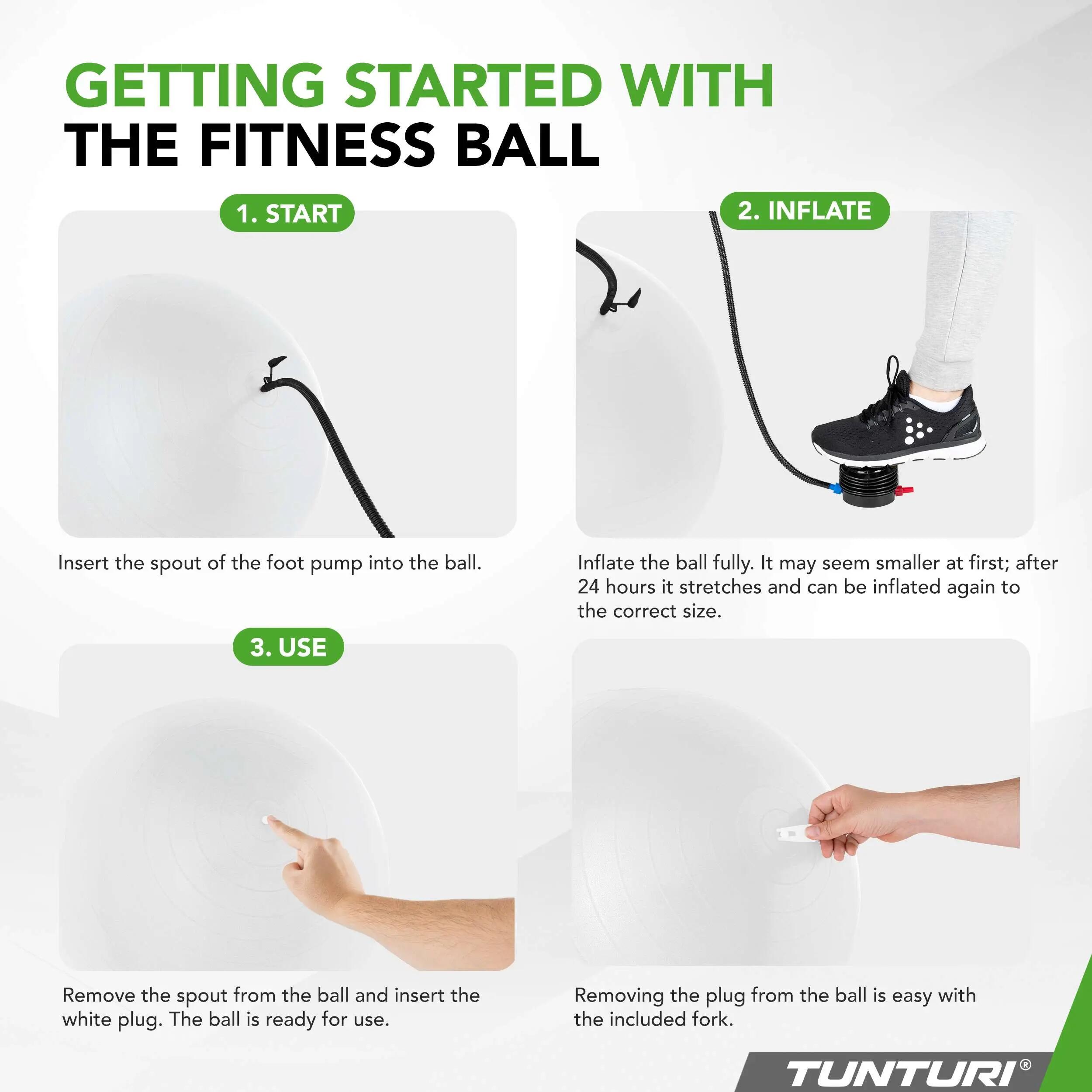 Gymball 55cm, Off-white, Anti Burst 5/7