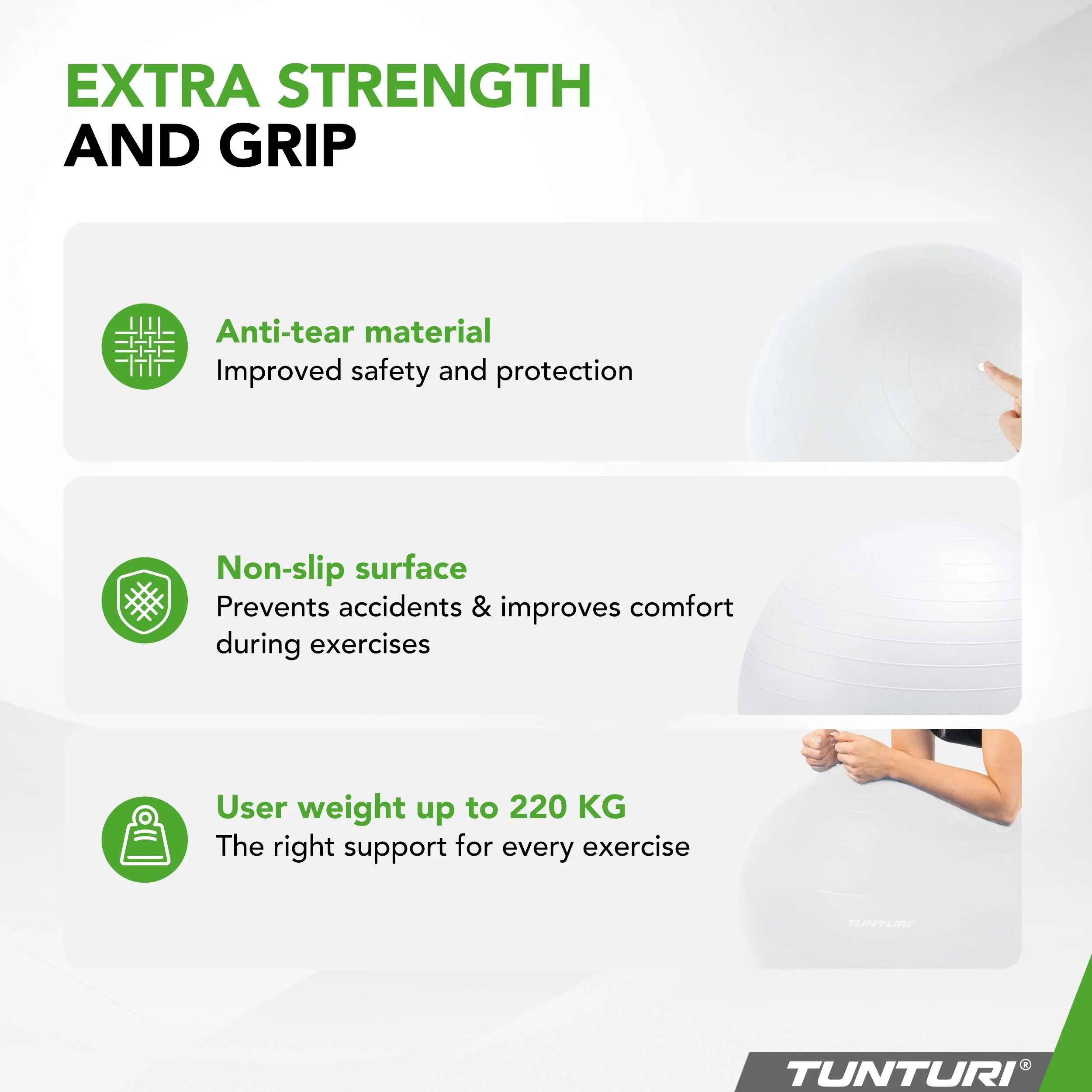 Gymball 55cm, Off-white, Anti Burst 4/7