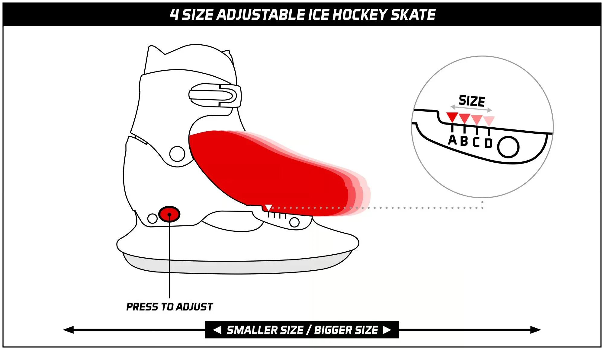 Patins hockey sur glace ajustables Nijdam 6/6