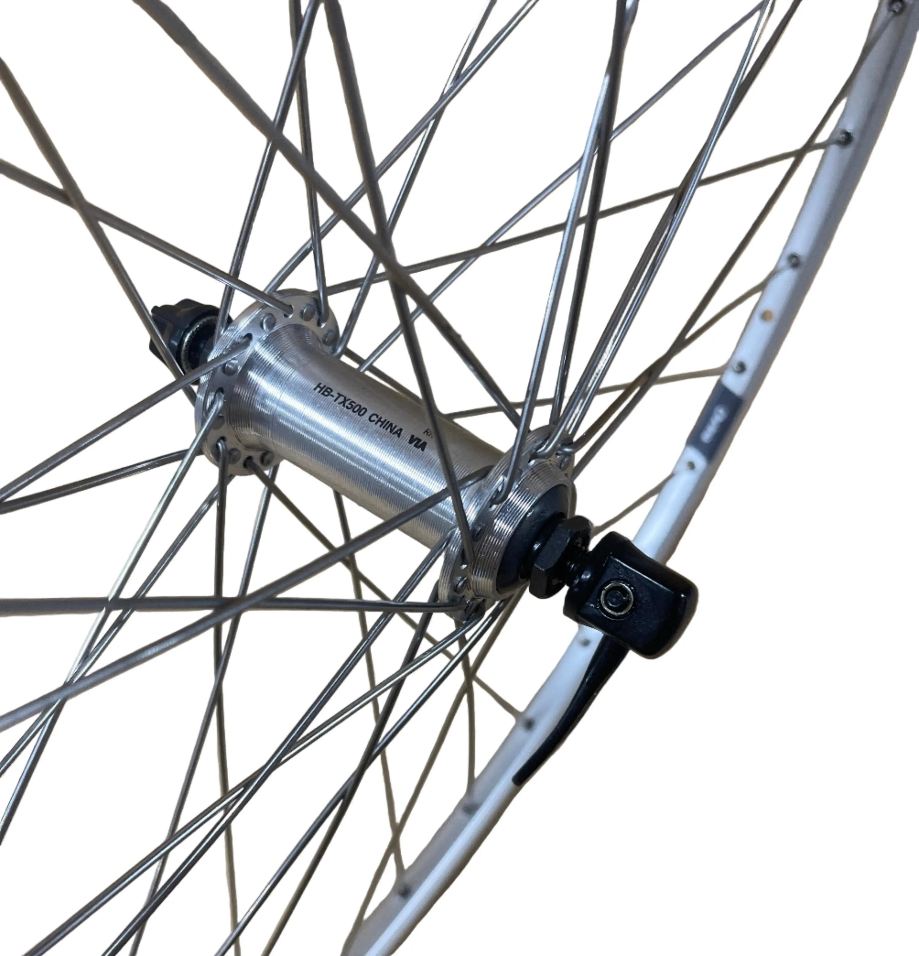 Roue avant vélo route Roland 803413 jante alu QR rayons inox 2/2
