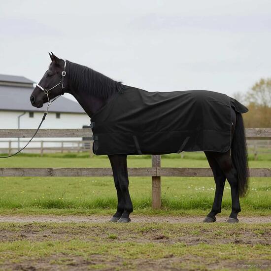 Couverture imperméable cheval VidaXL polyester à rabat queue