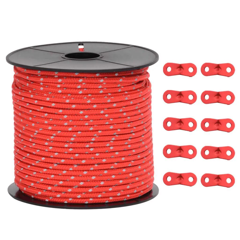 Corde VidaXL 50 m x 4 mm réfléchissante 2/6