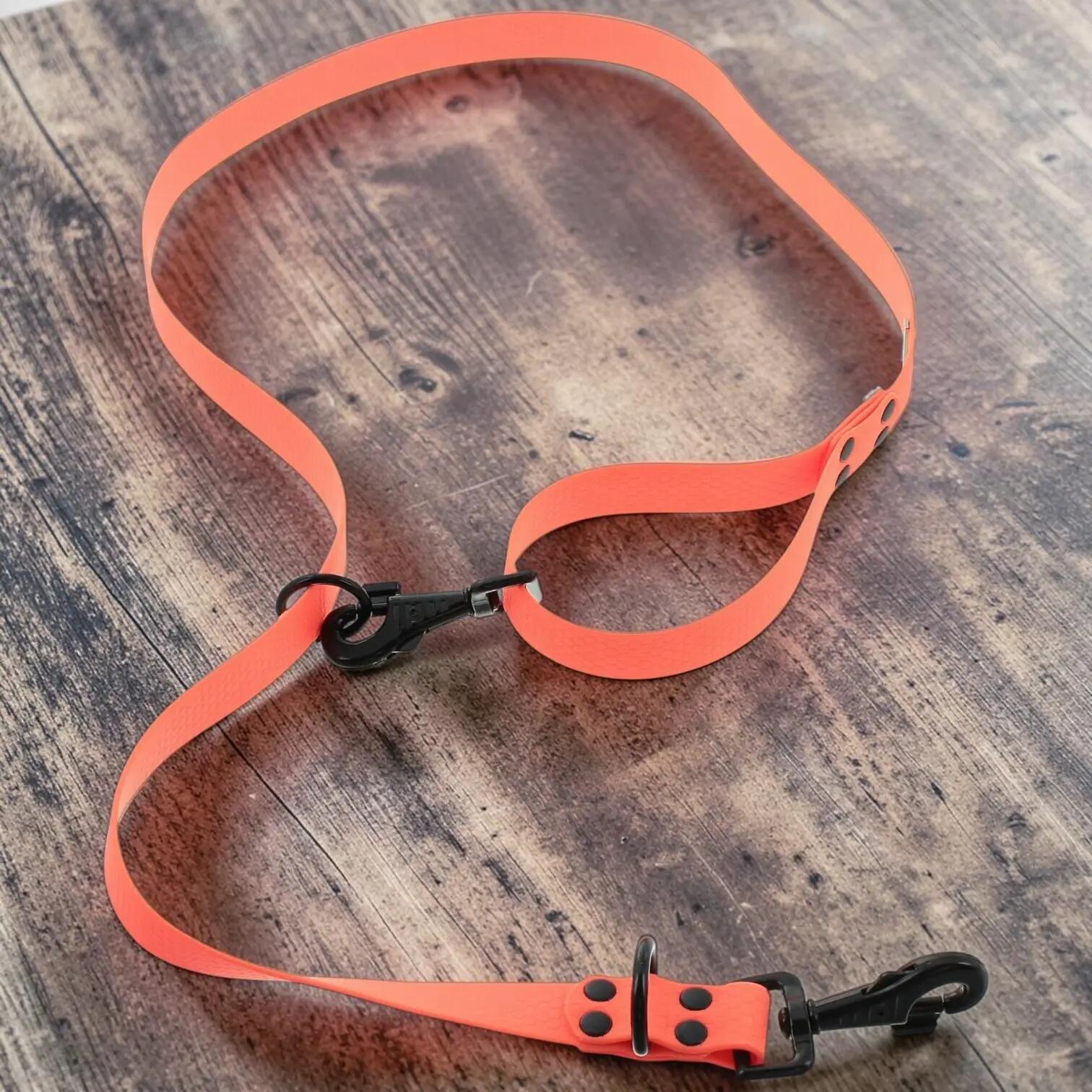 LAISSE CANIHUNT MADE IN FRANCE HEXA 150CM MULTIFONCTION ORANGE 2/5
