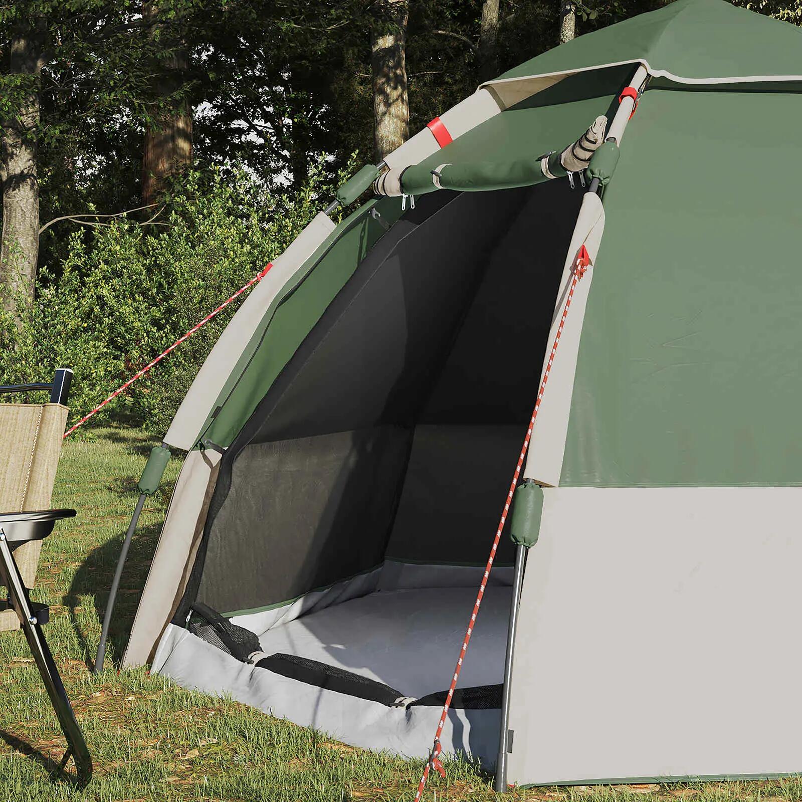 Tente instantanée 4 places VidaXL avec auvent 185T polyester PU 3/4