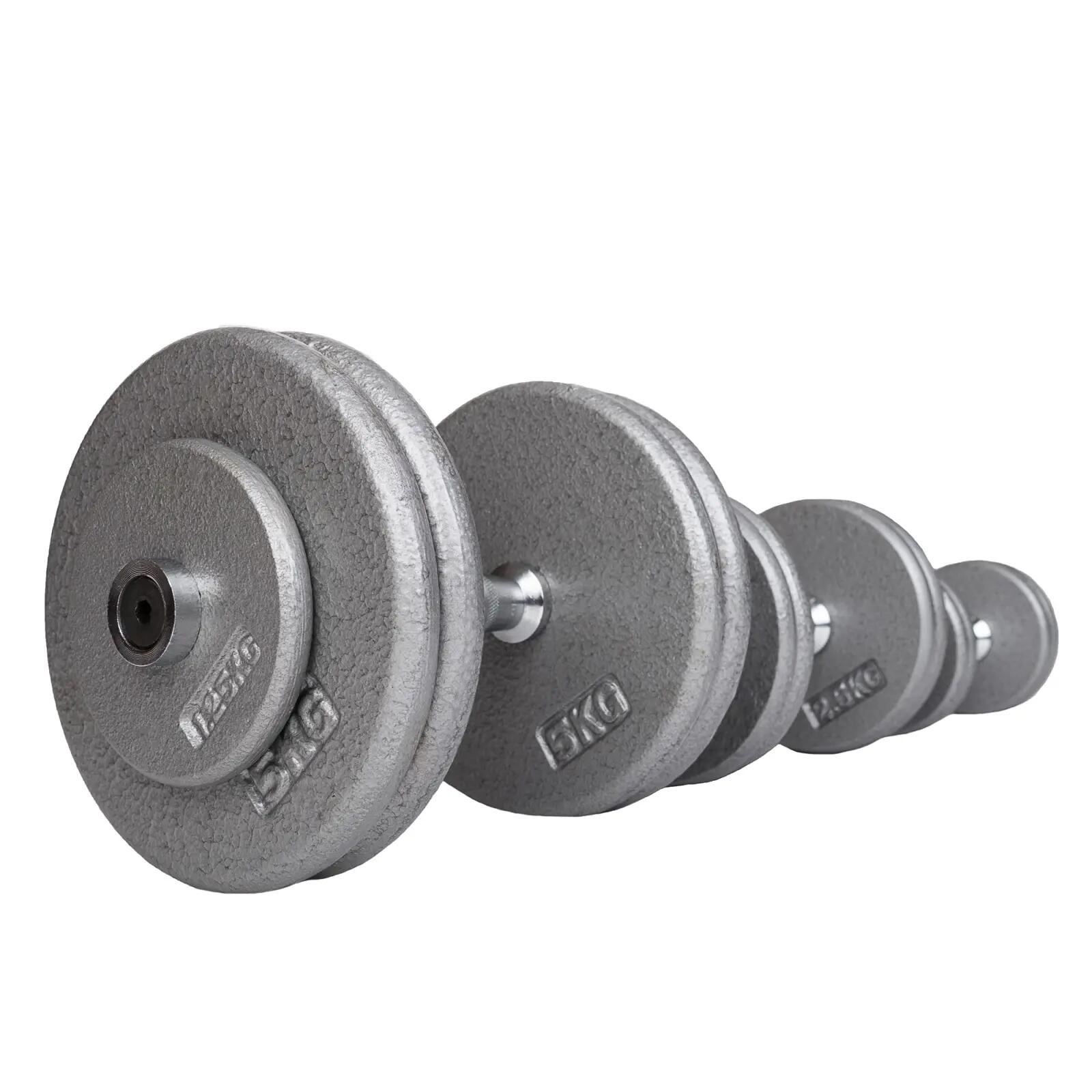 Halter - Fitness - Taurus 15 kg - Hamerslag - Grijsgroen 3/4