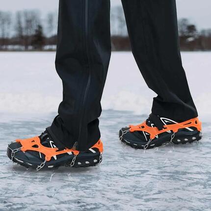 Grip crampons glace VidaXL 10 pointes acier pour chaussures de randonnée