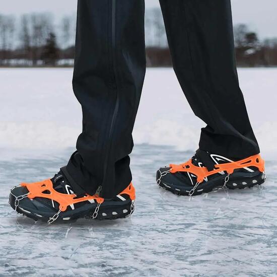 Grip crampons glace VidaXL 10 pointes acier pour chaussures de randonnée