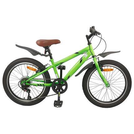 Vélo enfant VidaXL 20 pouces 6 vitesses vert avec garde-boue
