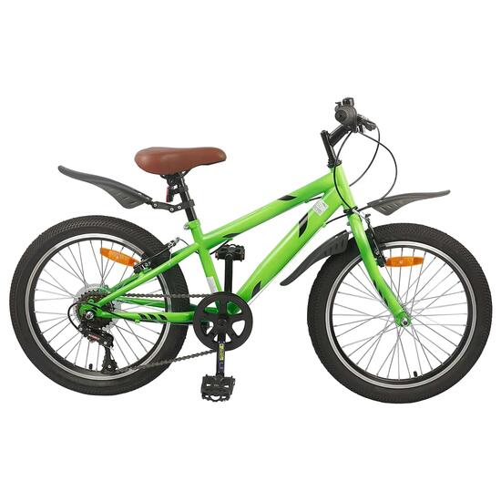 Vélo enfant VidaXL 20 pouces 6 vitesses vert avec garde-boue