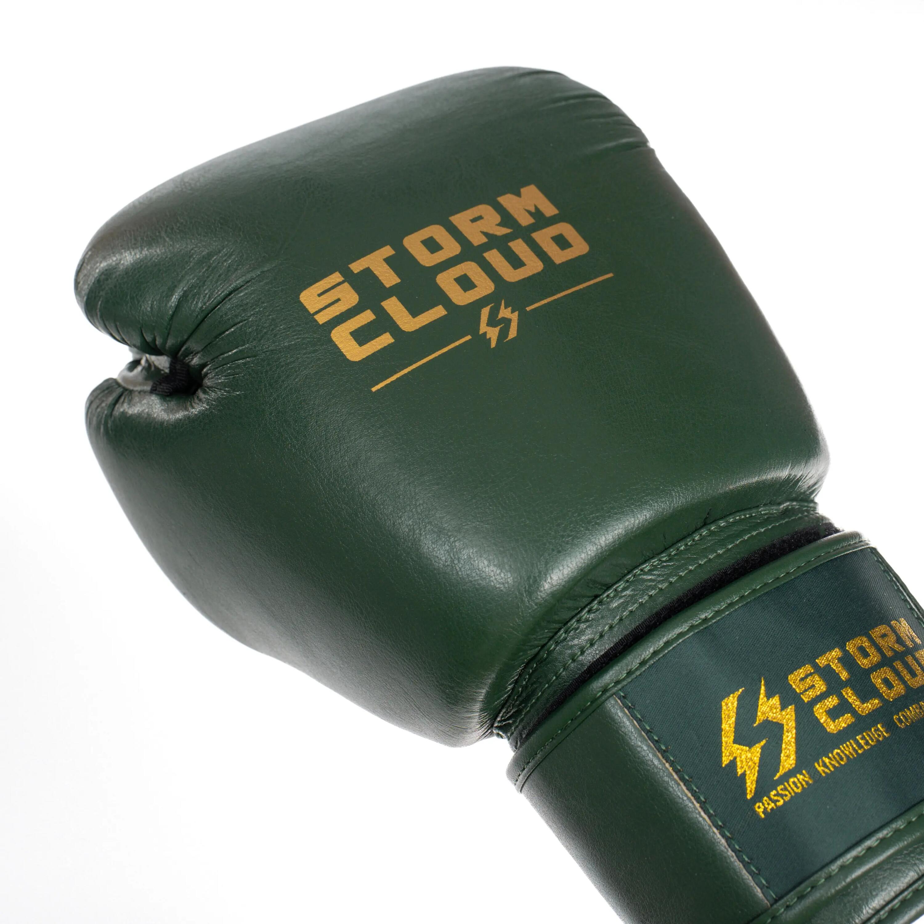 StormCloud Rękawice bokserskie Vanguard Elite Thai Zielone 16 oz 5/7