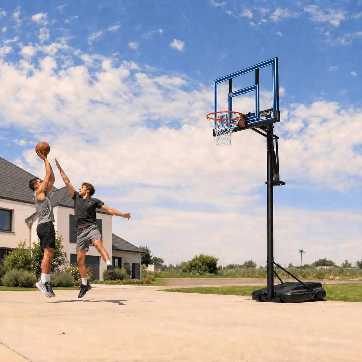 Panier de basket sur pied Lifetime NBA Power Lift - planche polycarbonate 130 x 10/10