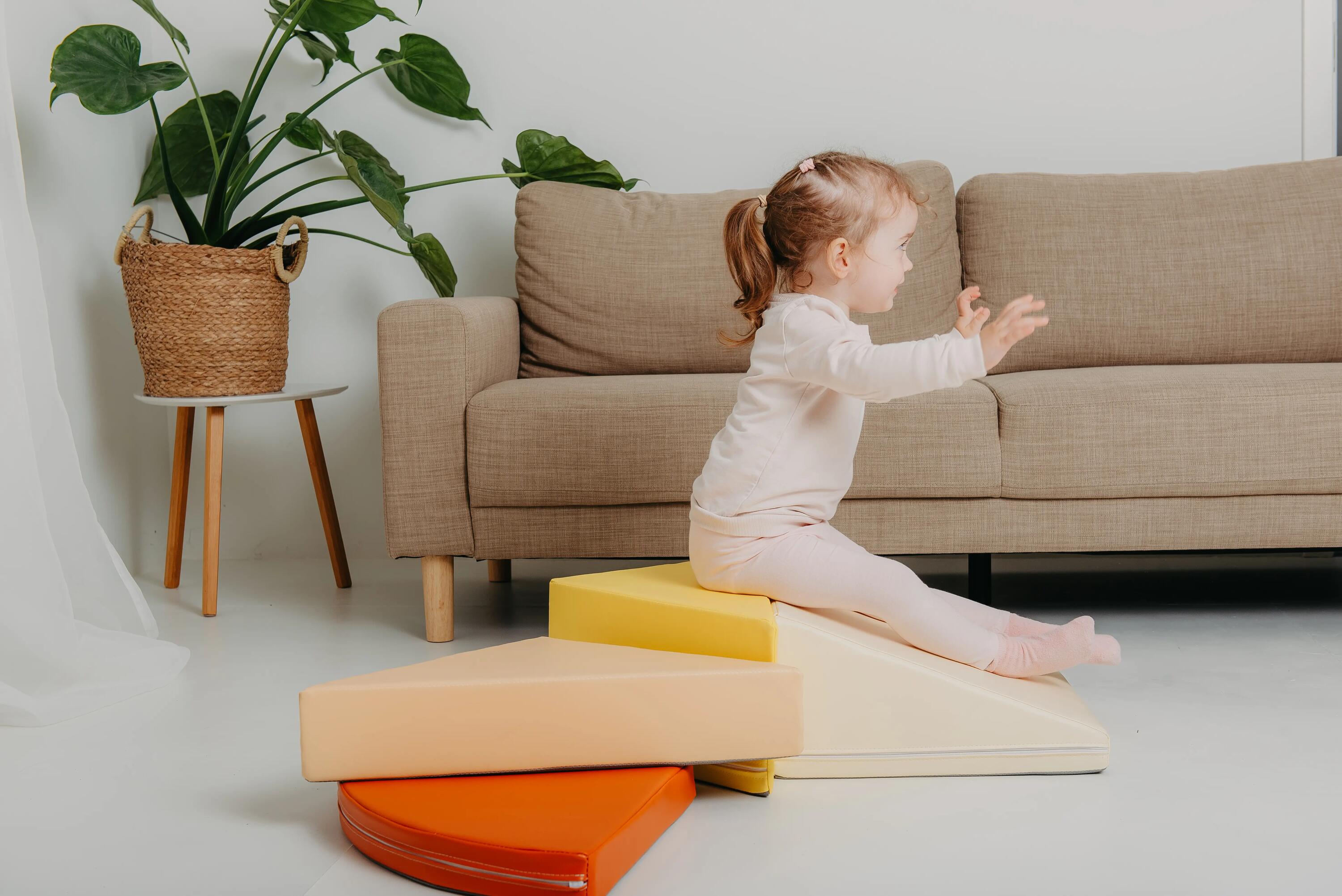 Set de motricité enfant avec tapis et blocs d’escalade, orange 12/12