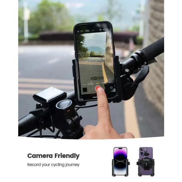 Support téléphone vélo Lamicall BP09 fixation guidon 360° 3/4
