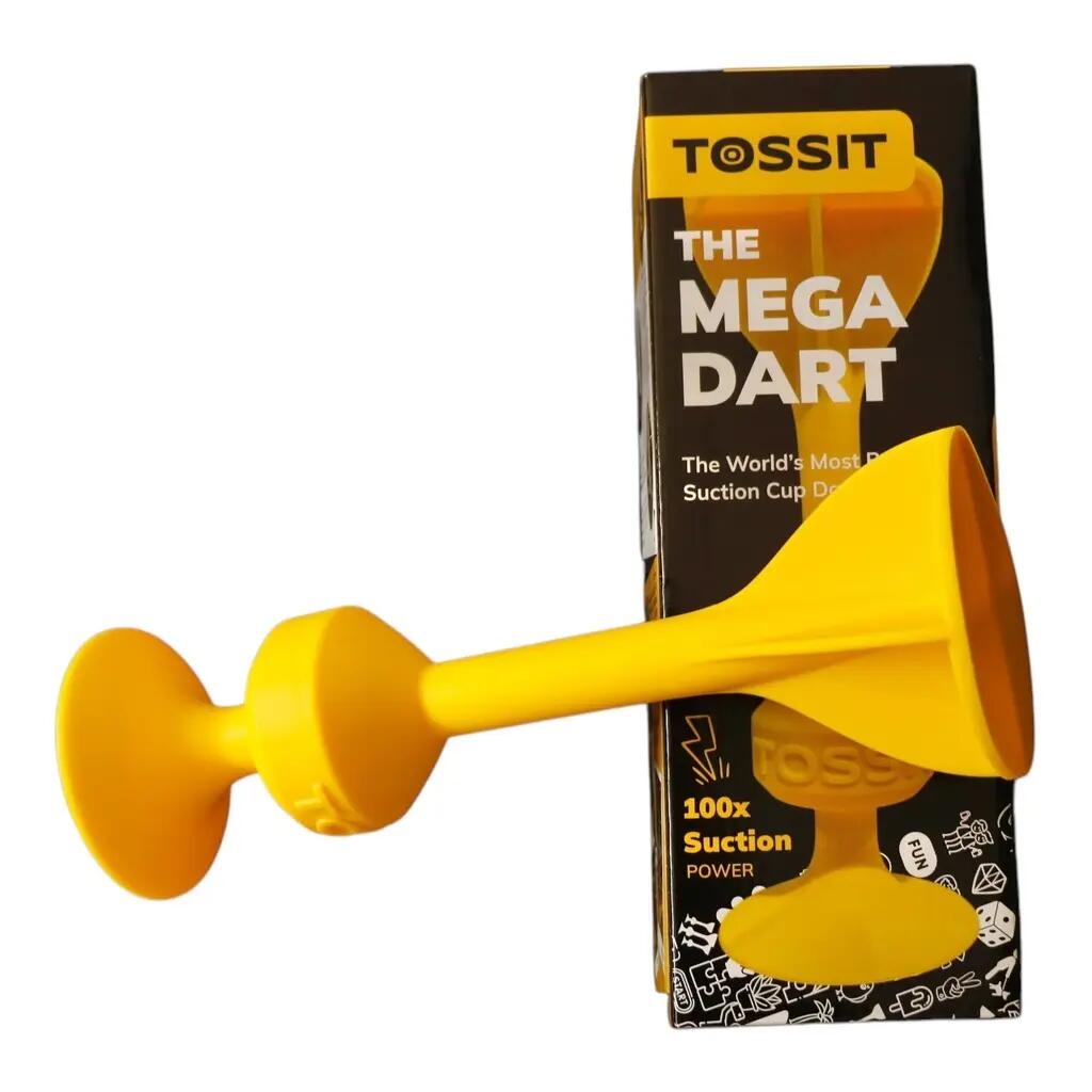 Darts Riesen-Saugnapf-Dartpfeil 100x Haftkraft Silikon Mega Dart gelb 3/3