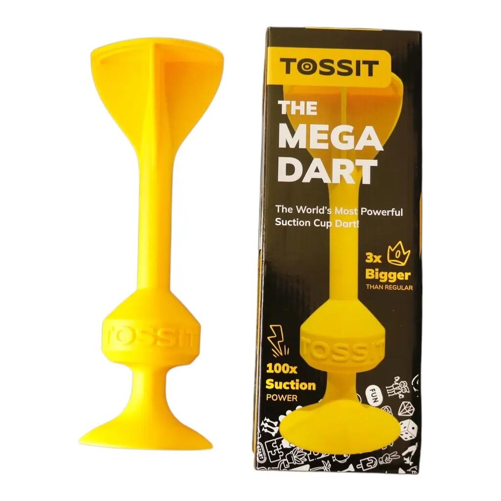 Darts Riesen-Saugnapf-Dartpfeil 100x Haftkraft Silikon Mega Dart gelb 2/3