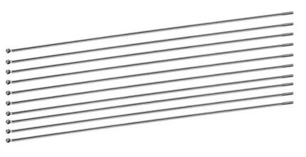 Rayons CX-Ray Sapim en inox 18/8 J-Bend 13 mm 271 mm argent