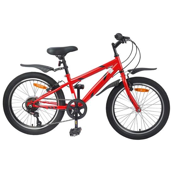 Vélo enfant 20 pouces 6 vitesses VidaXL cadre acier garde-boue