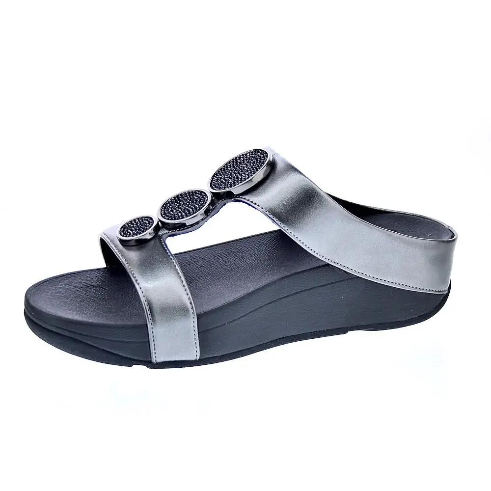 Sandales pour femme Fitflop Halo bead circle Noir 2/7