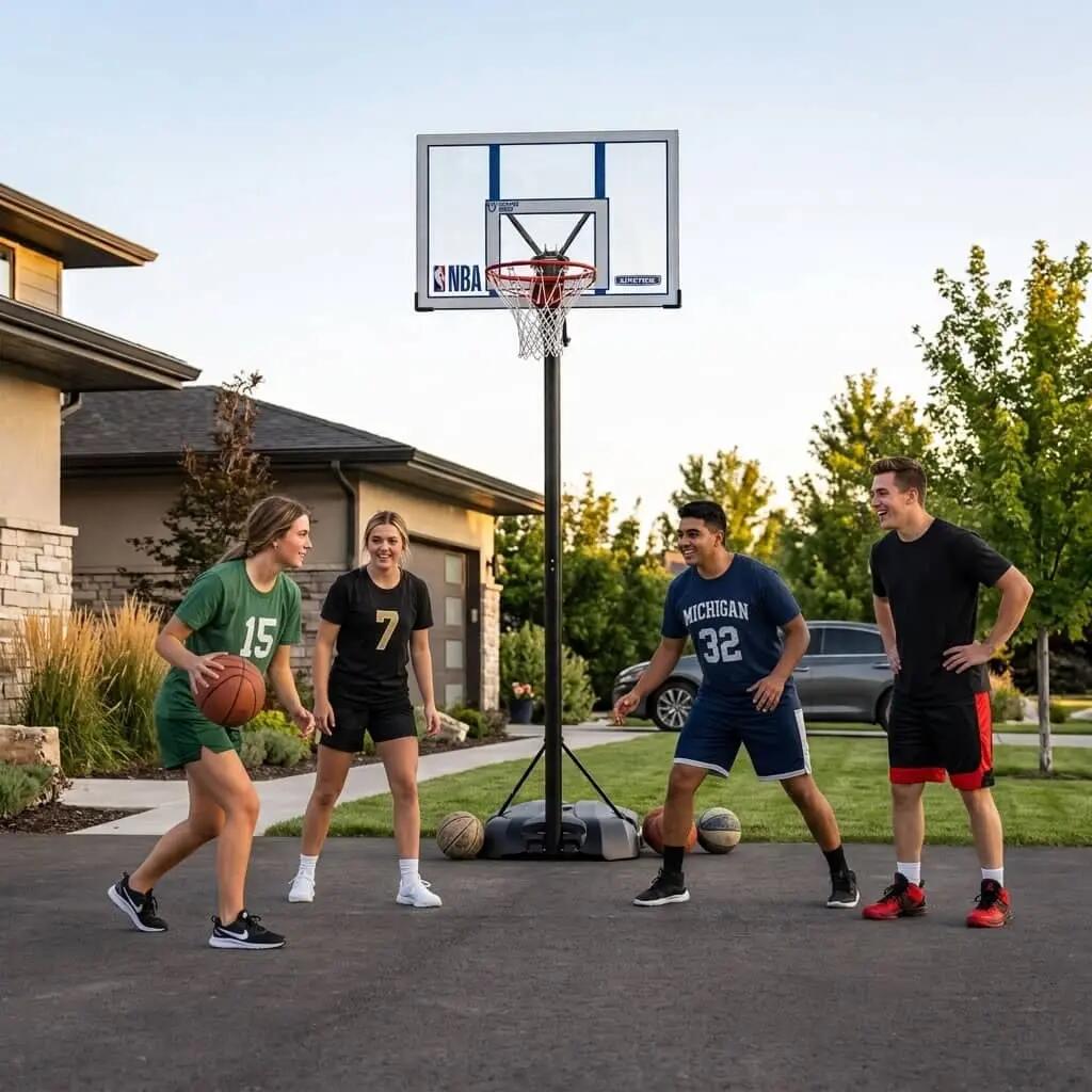 Panier de basket sur pied Lifetime NBA Front Court 44 Dunk - planche polycarbona 9/9