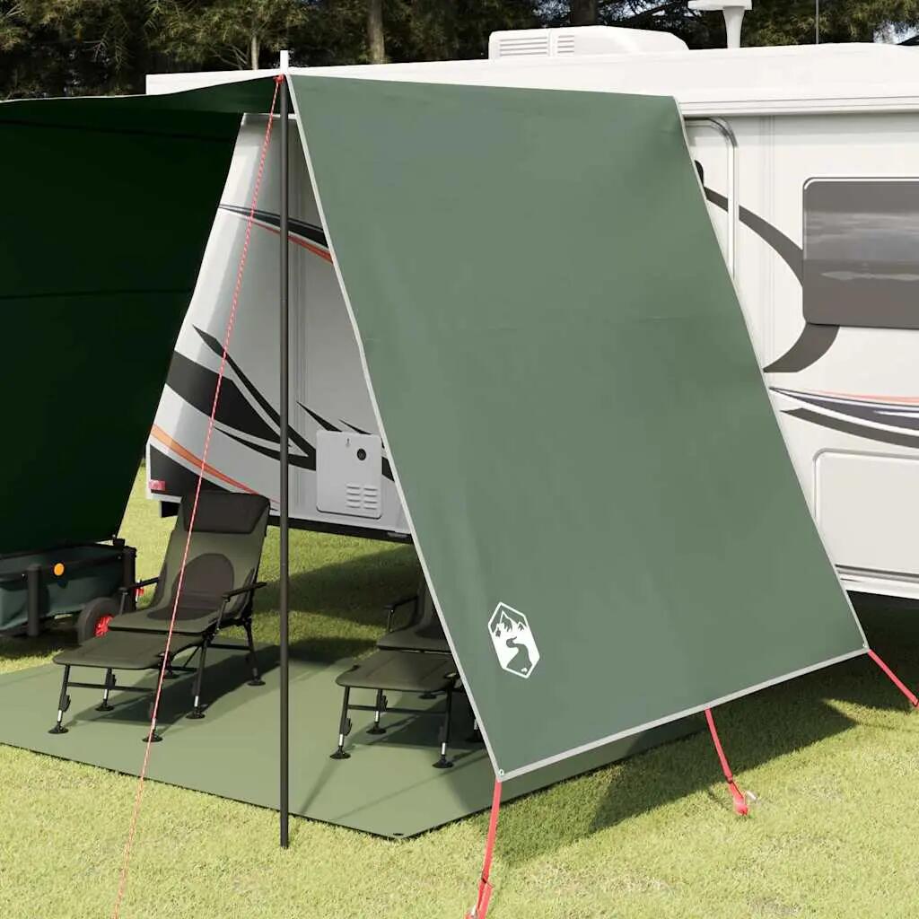 Bâche de camping imperméable PU VidaXL verte avec arceaux 3/4