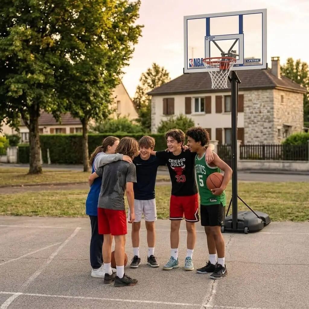 Panier de basket sur pied Lifetime NBA Front Court 44 Dunk - planche polycarbona 8/9
