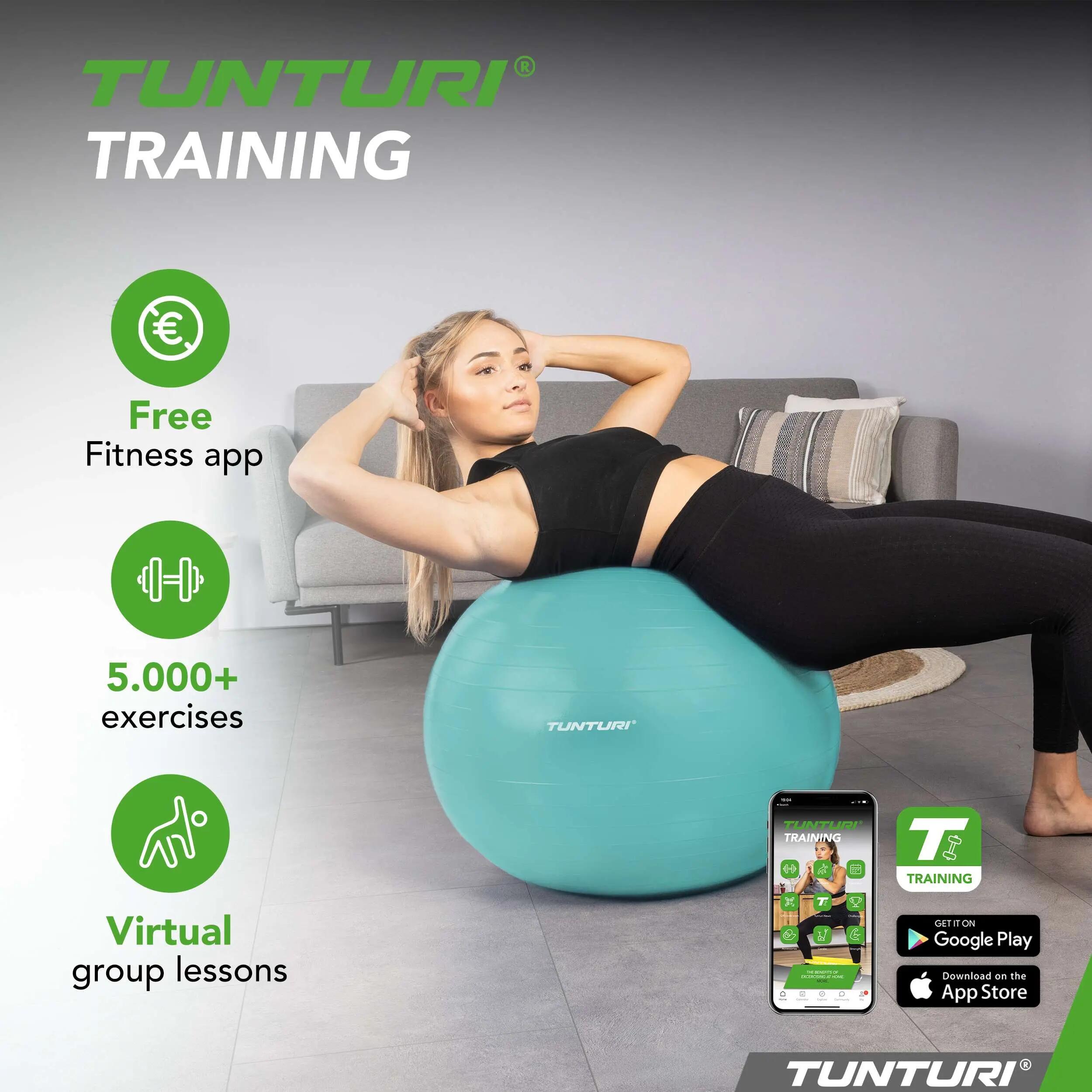 Gymball 55cm, Turquoise, Anti Burst 7/7