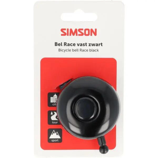 Cloche vélo de course compacte inox noire SIMSON Bel Race 3/3