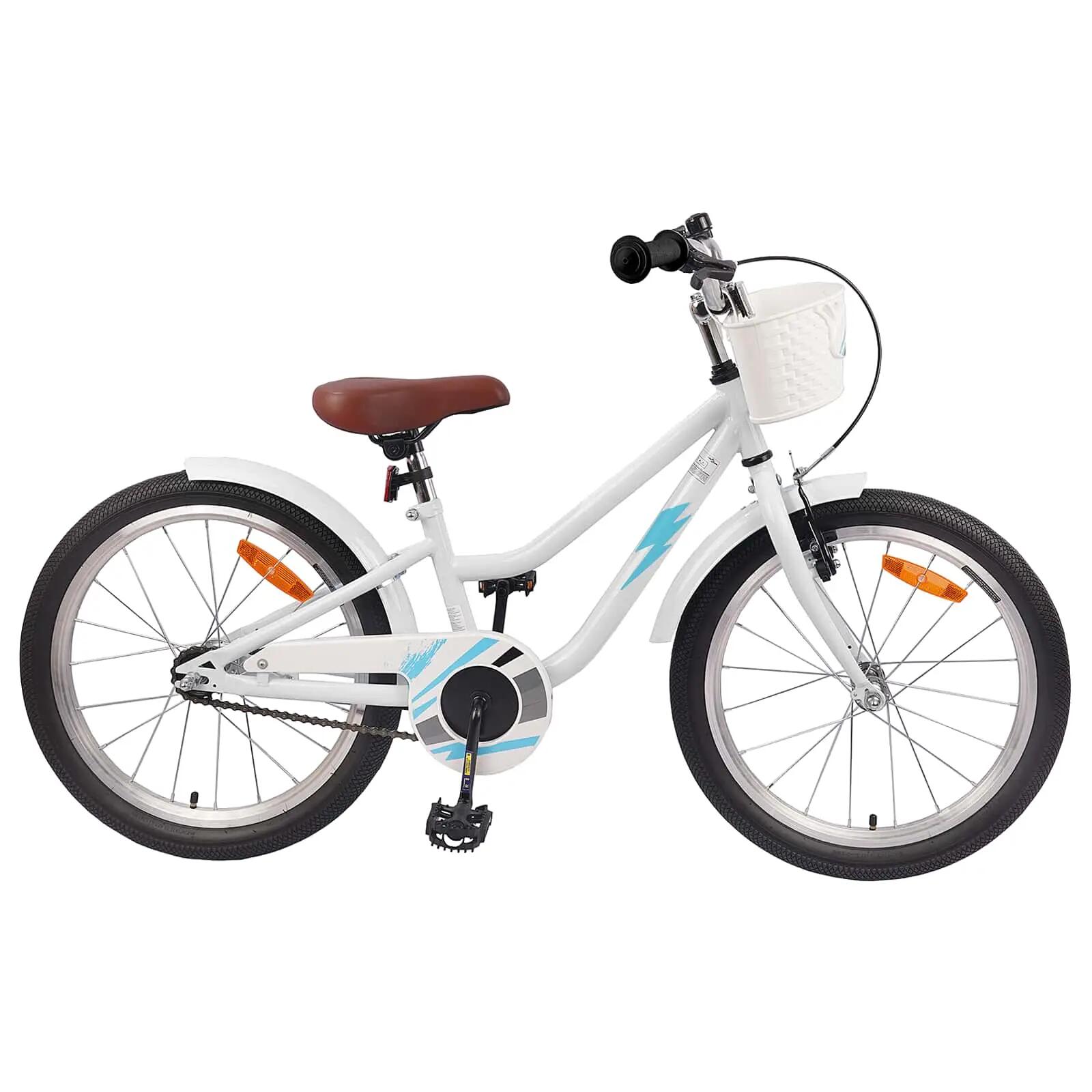 Vélo enfant 20 pouces acier VidaXL blanc cadre acier 1/1