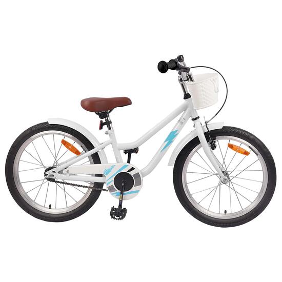 Vélo enfant 20 pouces acier VidaXL blanc cadre acier