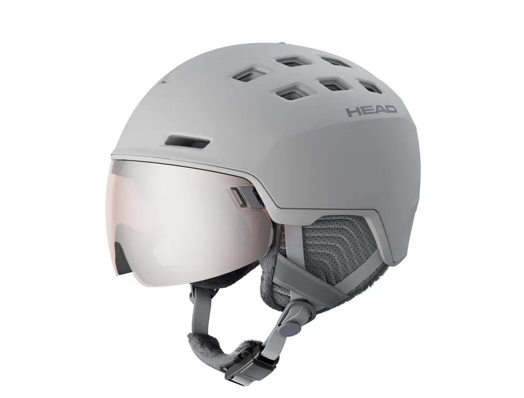 Casque - ski - femme - visière anti-buée - rachel 2026 - gris 3/3