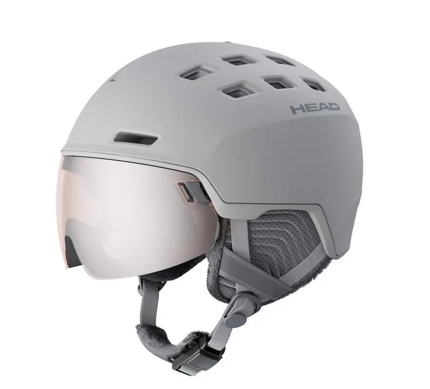 Casque - ski - femme - visière anti-buée - rachel 2026 - gris 2/3