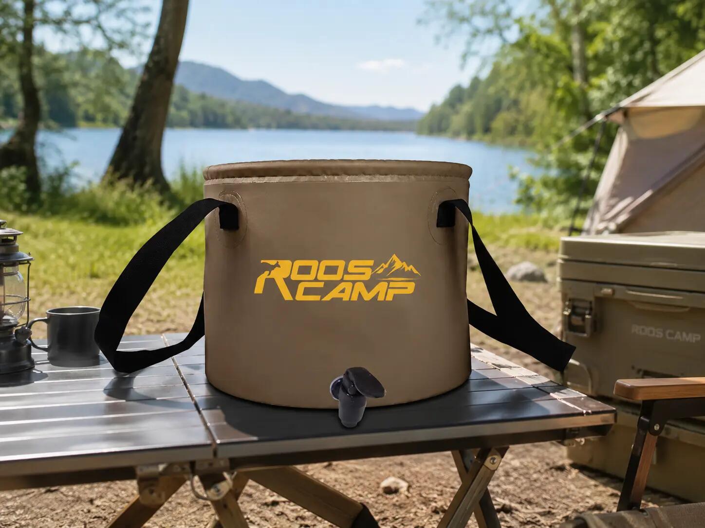 RoosCamp Seau d’Eau Pliable 20L avec Robinet – Camping & Outdoor 2/4