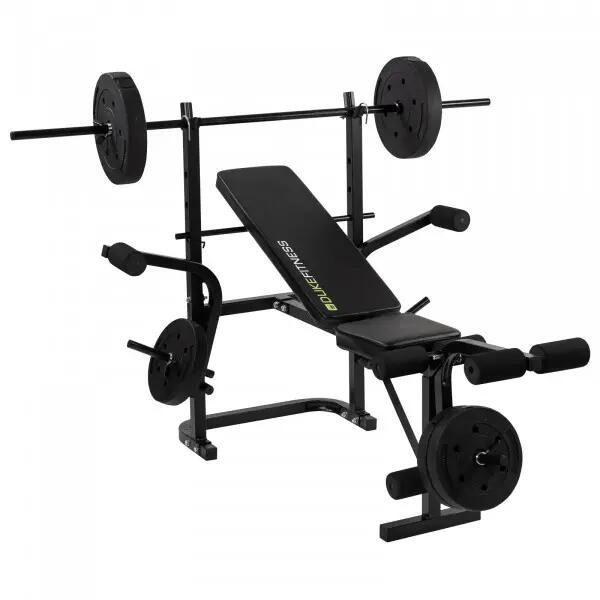 Halterbank - Krachttraining - Duke Fitness - Compleet 50 kg 3/4