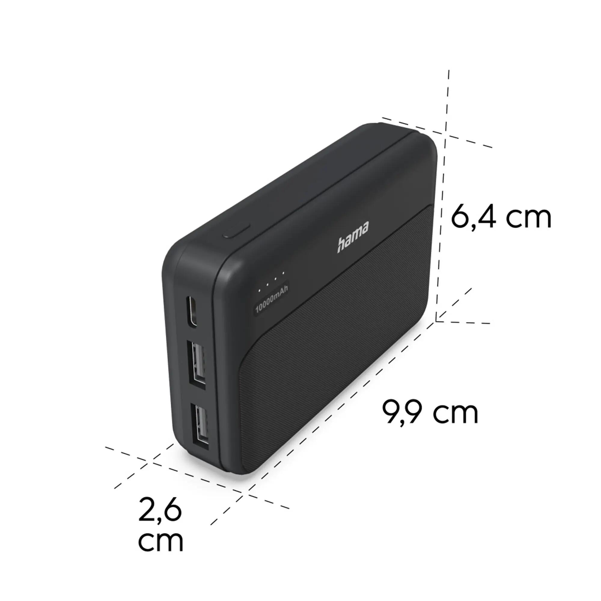 HAMA Power Pack Pocket 10, 10000 mAh, USB-A, Grau 5/5