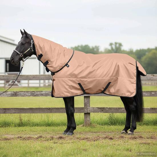 Couverture imperméable cheval VidaXL cappuccino polyester