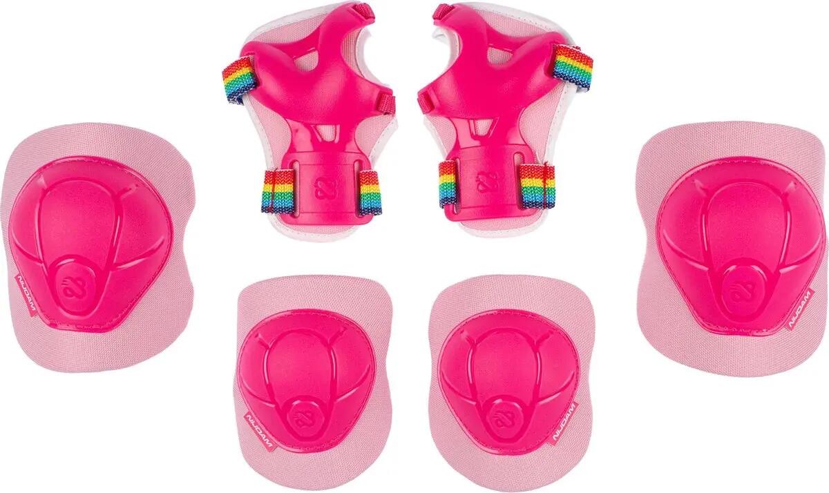 Protection patins enfants Nijdam Pink Rainbows - coudes, poignets, genoux 2/2