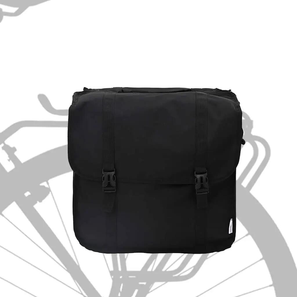 Sac double vélo VidaXL polyester mat 48 L noir 2/3