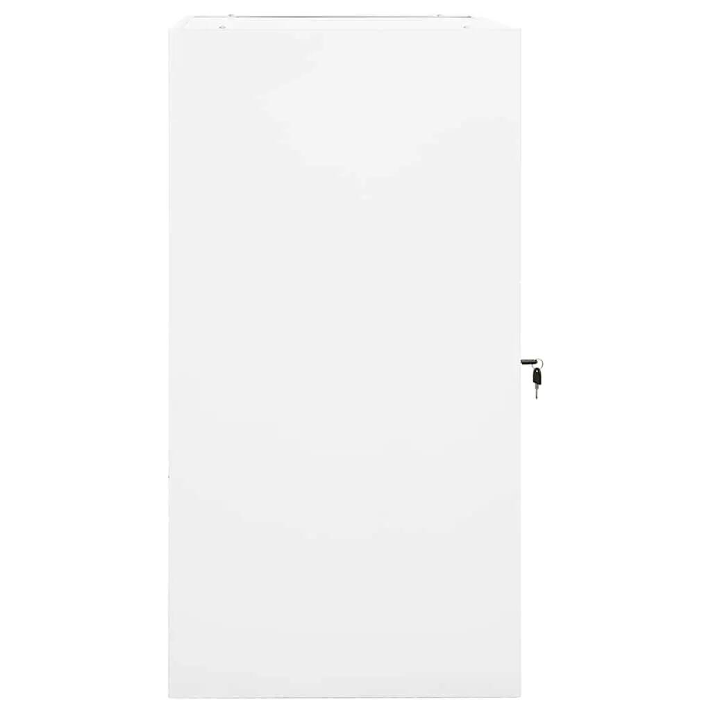 Meuble de selle en acier VidaXL blanc avec porte verrouillable 3/4