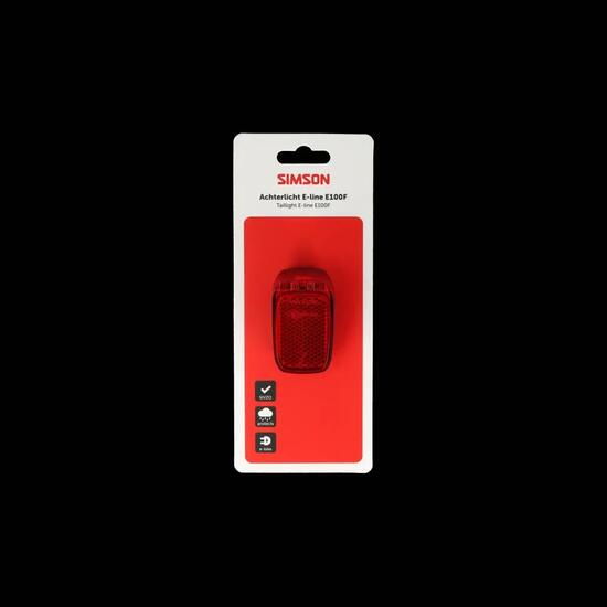 Éclairage arrière vélo électrique Simson Aurora E-Line E100F 6-48 V