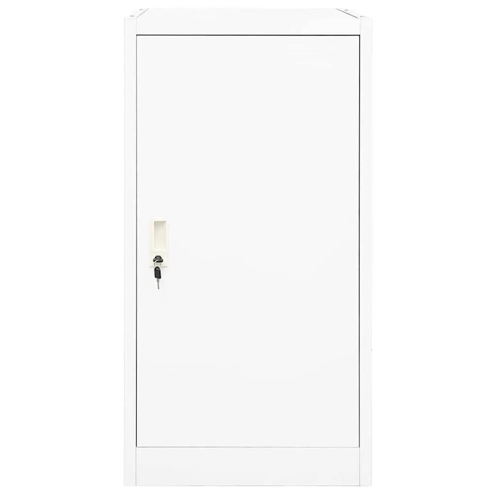 Meuble de selle en acier VidaXL blanc avec porte verrouillable 2/4