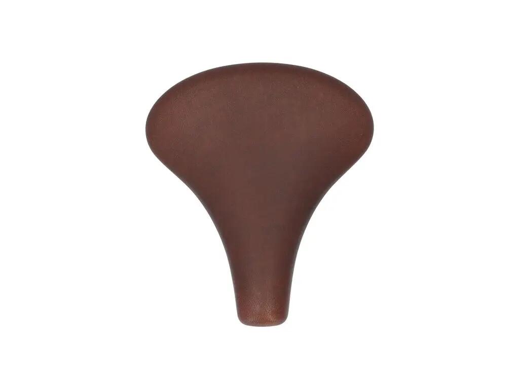 Selle vélo city rétro DRESCO marron angle 90° avec sangle 4/5