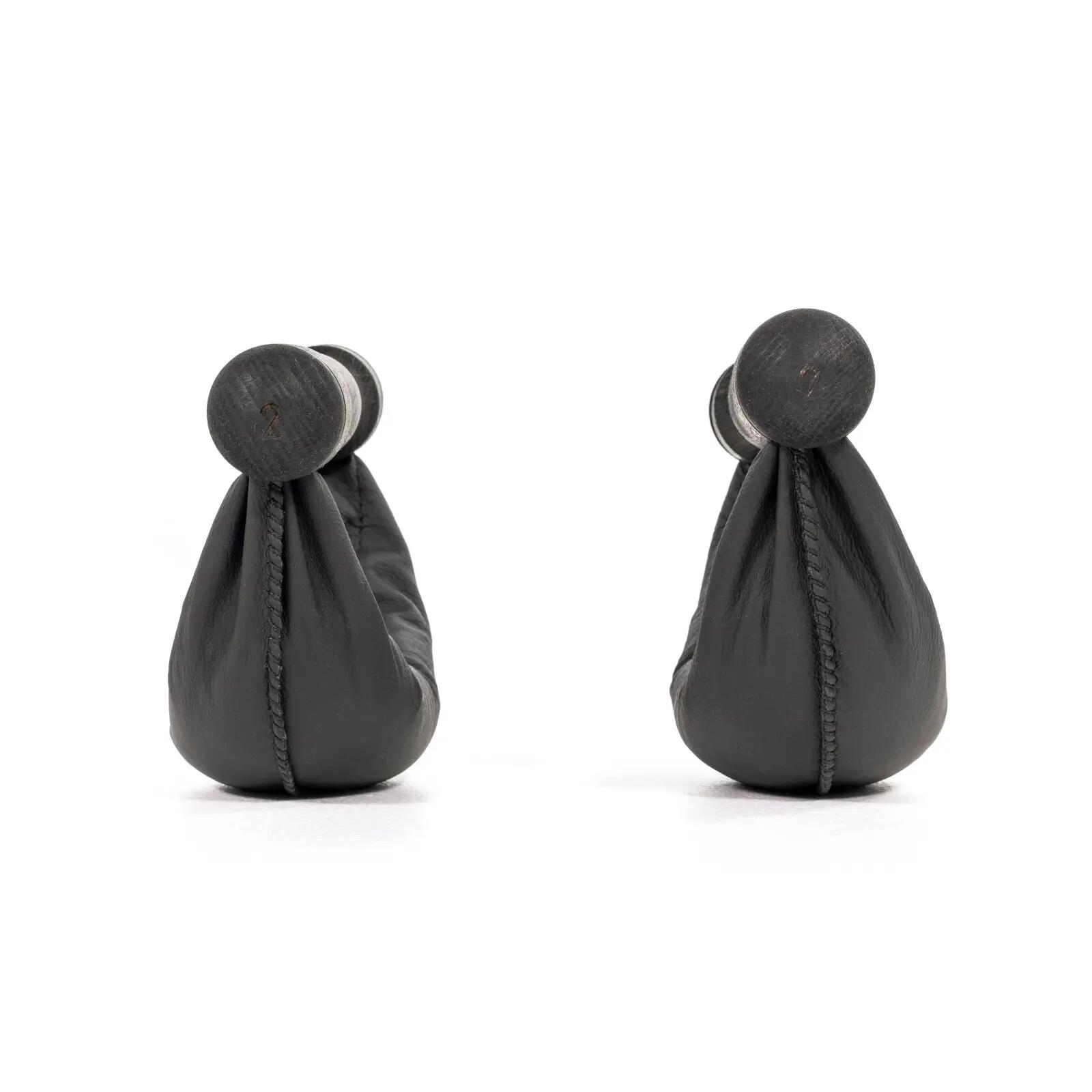 Haltère - Musculation - NOHRD Swing Shadow - 1 kg - Cuir noir 3/4