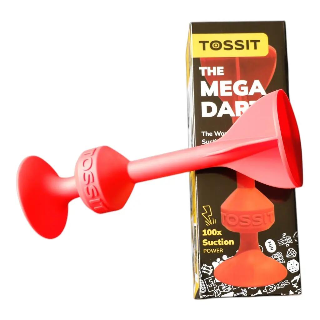 Darts Riesen-Saugnapf-Dartpfeil 100x Haftkraft Silikon Mega Dart rot 3/3