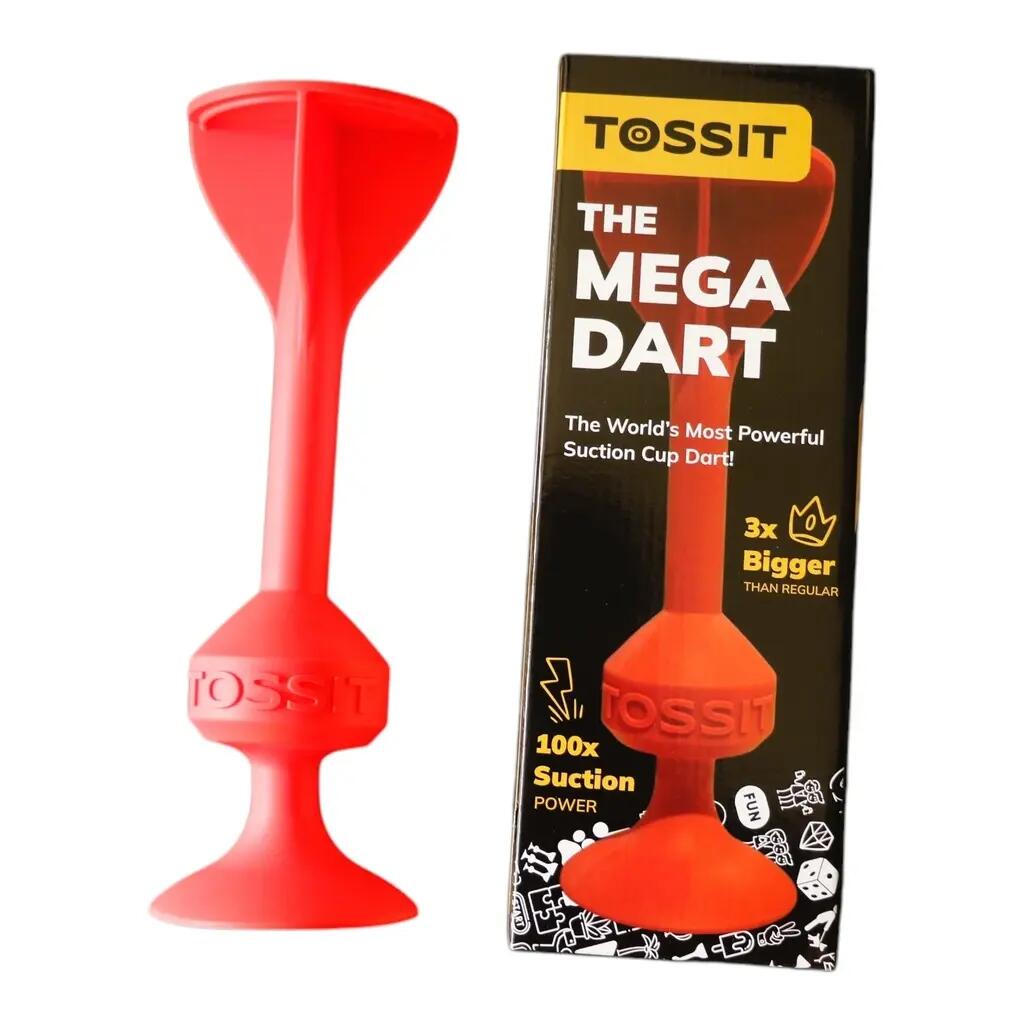 Darts Riesen-Saugnapf-Dartpfeil 100x Haftkraft Silikon Mega Dart rot 2/3