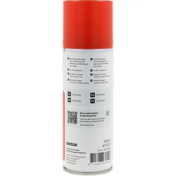 Spray contacts e-bike Simson 200 ml pour connecteurs 3/3