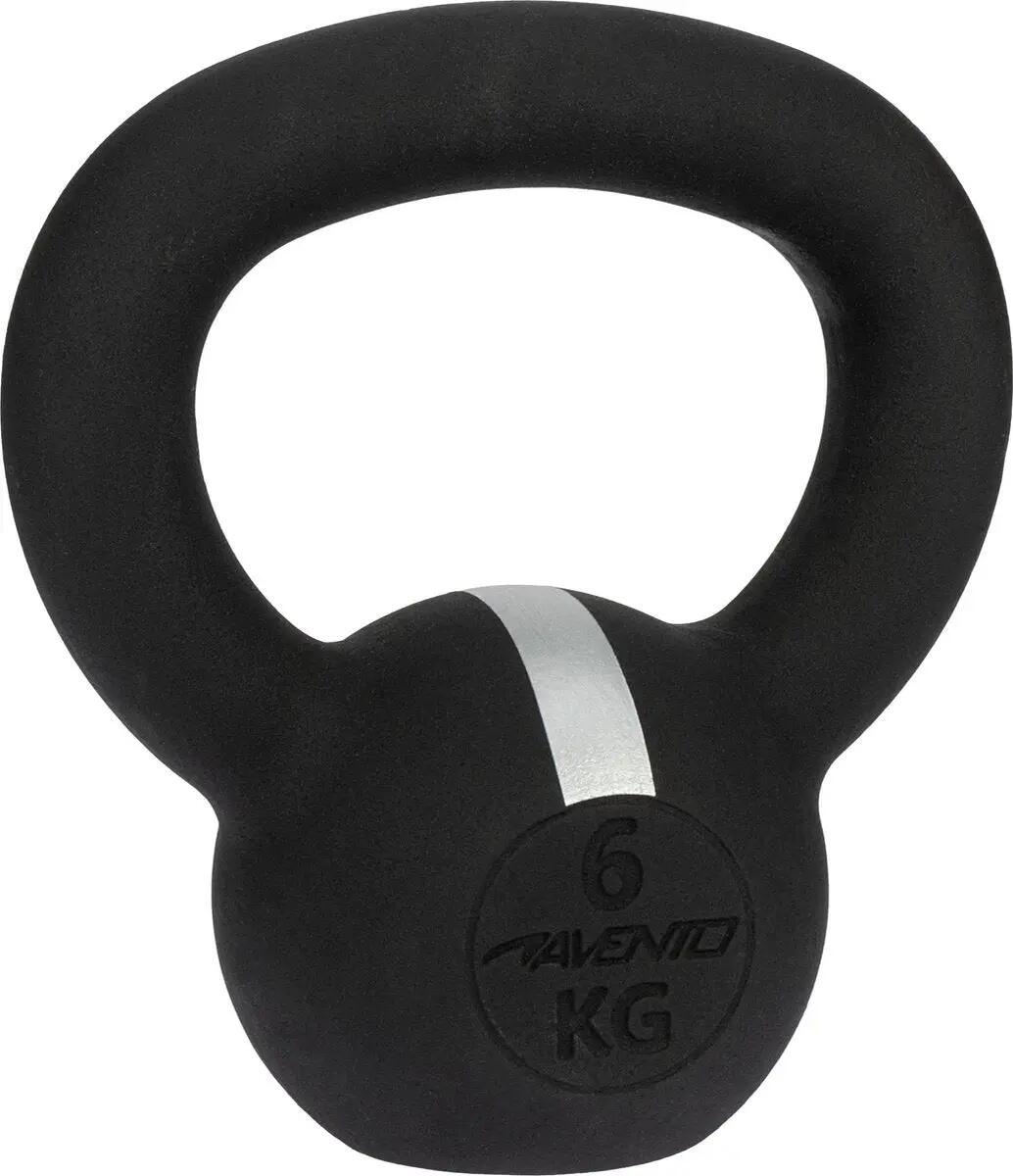 Giron kettlebell fonte Avento 6 kg poignée U incurvée noir/gris 2/2