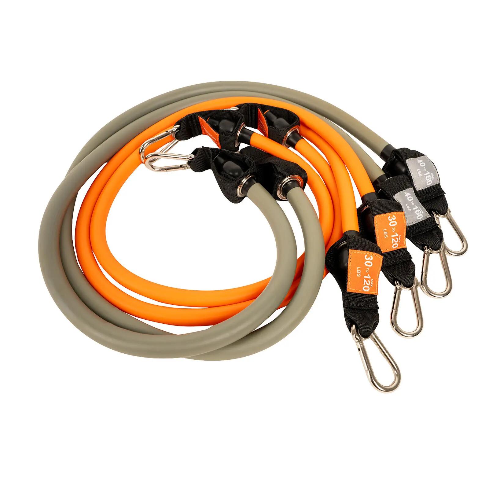 Weerstandsbanden - Krachttraining - Taurus Flexicon - Extra sterk - Oranje/grijs 1/3