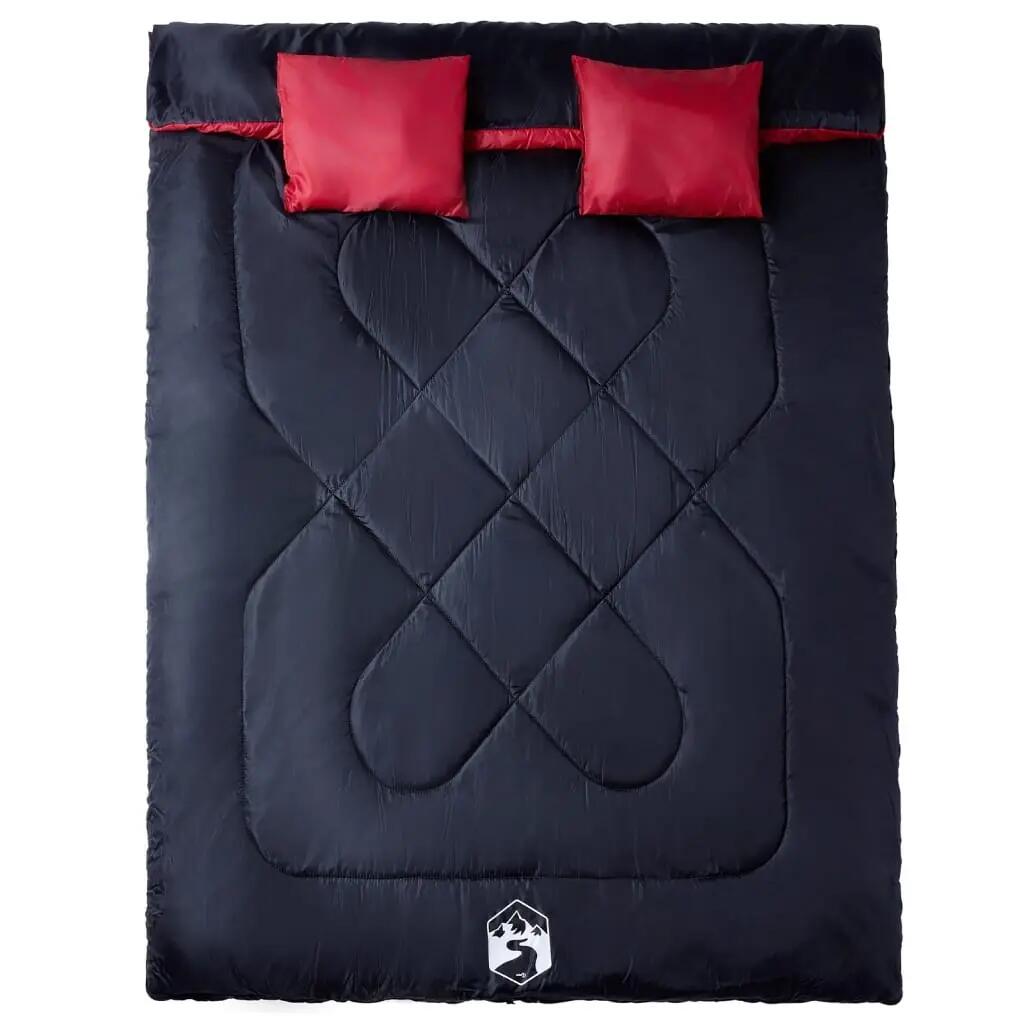 Saco de dormir doble y almohadas camping adultos 3-4 estaciones 2/5