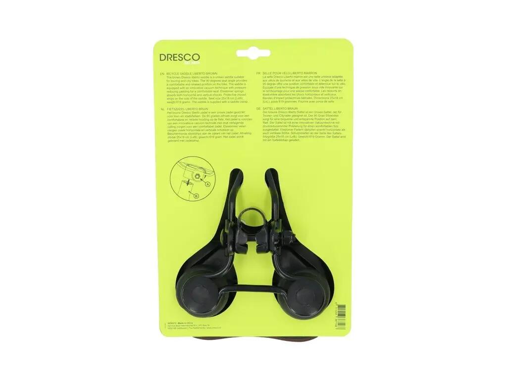 Selle vélo DRESCO Liberty confort lisse marron foncé 4/5
